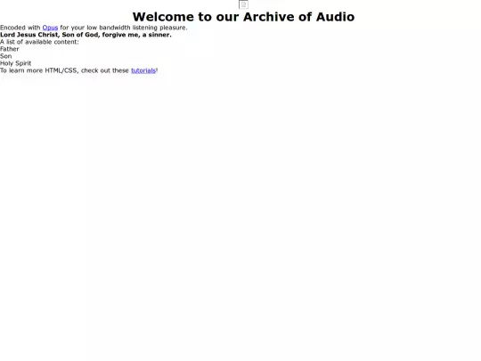 audio/opusarchive/mysterium screenshot