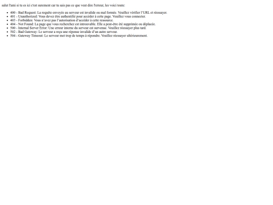 Erreur screenshot