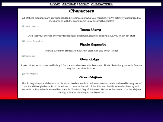 characters screenshot
