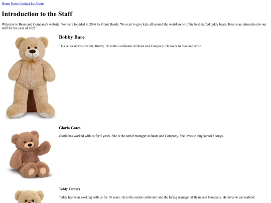staff-page screenshot