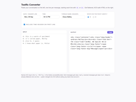texting-converter 2 screenshot