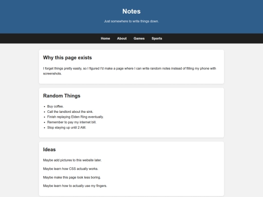 notes screenshot