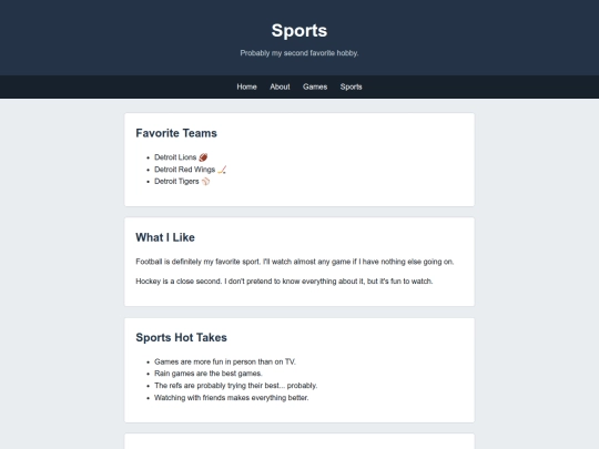 sports screenshot