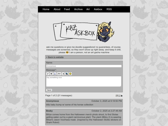 blog/askbox screenshot