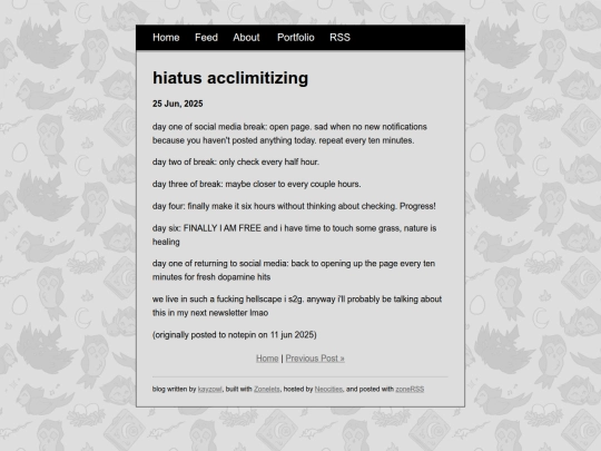 blog/posts/2025-06-25-hiatus-acclimitizing screenshot