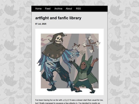 blog/posts/2025-07-07-artfight-and-fanfic-library screenshot