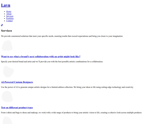 services screenshot