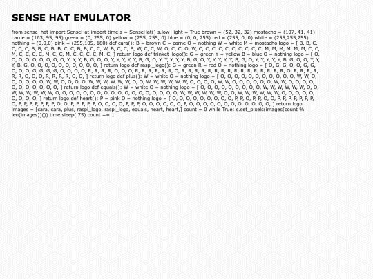 sense HAT Emulator screenshot