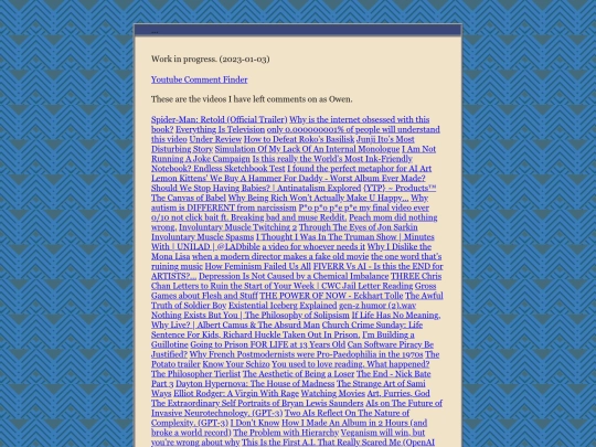 posts/Youtube-Comments screenshot
