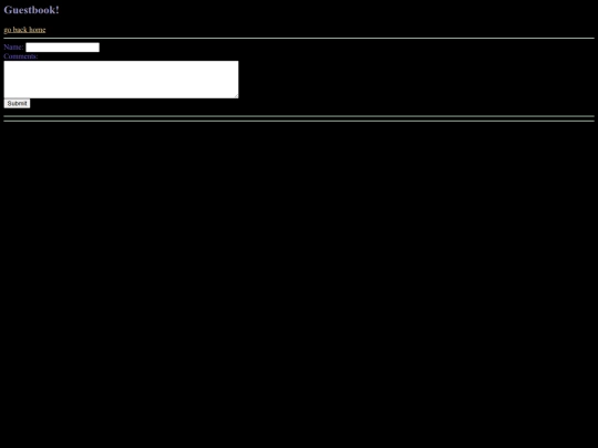 guestbook screenshot