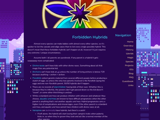species/forbidden-hybrids screenshot