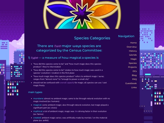 species/species-categories screenshot