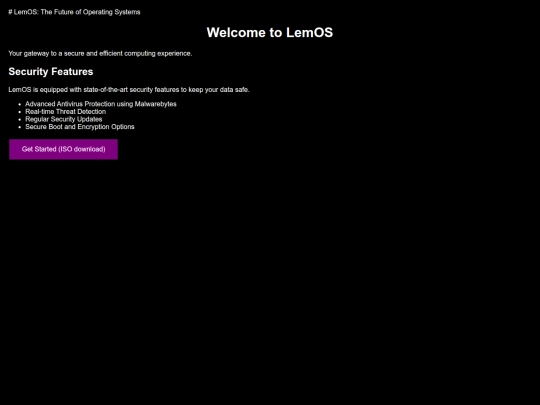 Securityfeatures screenshot
