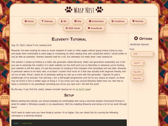 blog/eleventy-tutorial screenshot
