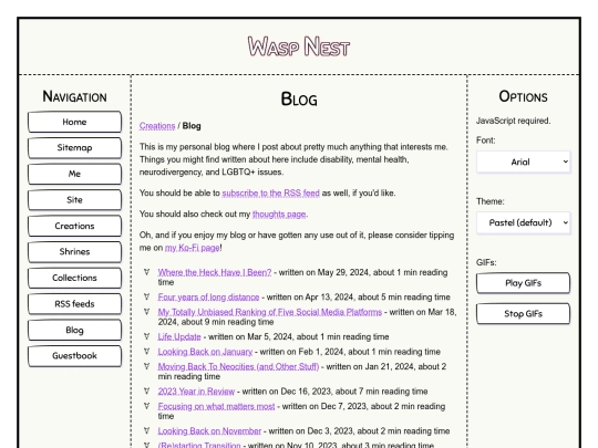 creations/blog screenshot