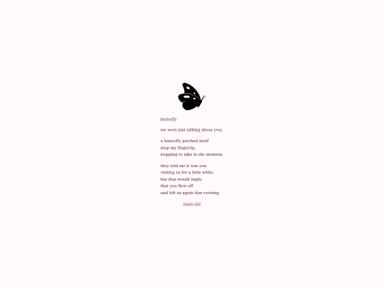 closet/poems/butterfly screenshot