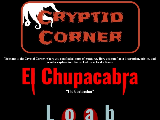 Cryptids/CryptidCorner screenshot
