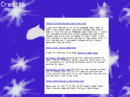 Credits screenshot
