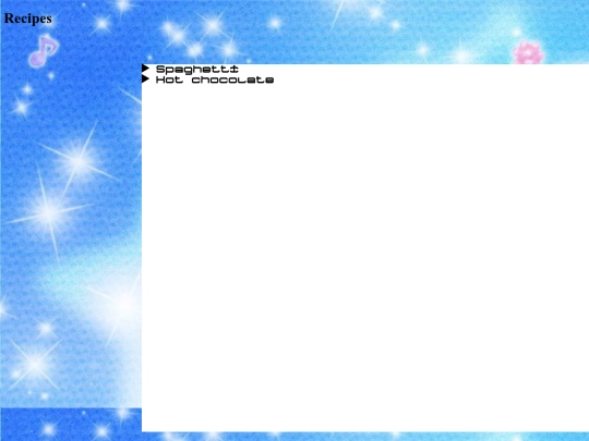 Recipes screenshot