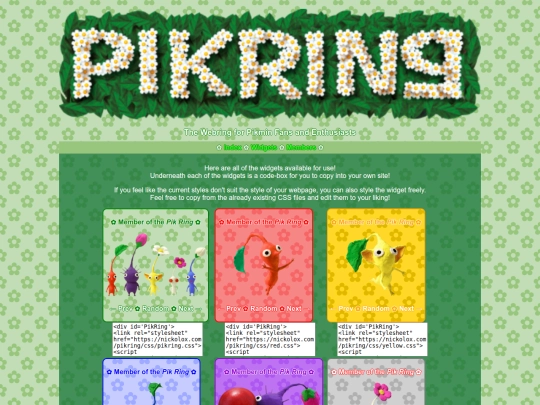 pikring/widgets screenshot