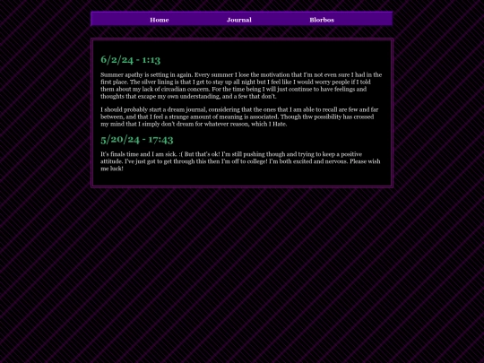 Journal screenshot