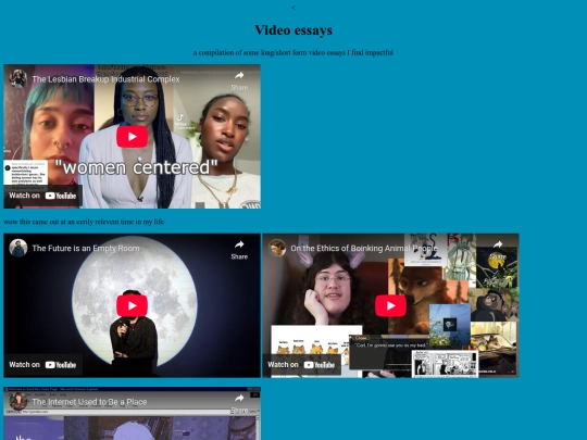 video library/videoessays screenshot