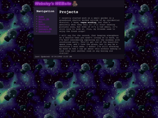 projects screenshot
