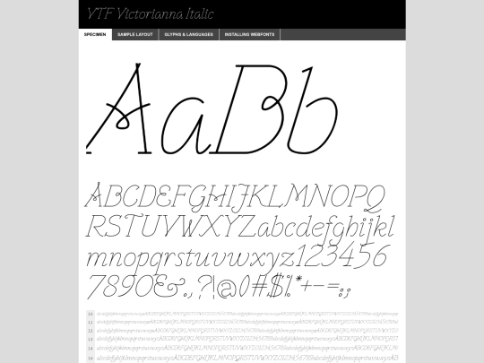 assets/fonts/VictoriannaThint_Web/vtf_victorianna_thin_talic-demo screenshot