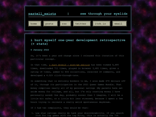 posts/2022-01-06-i hurt myself one-year development retrospective (+ stats) screenshot