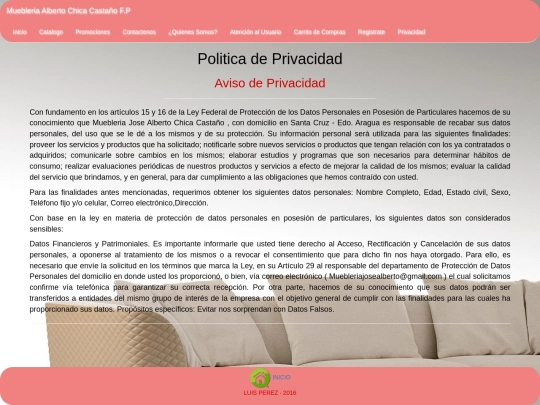 paginas/privacidad screenshot