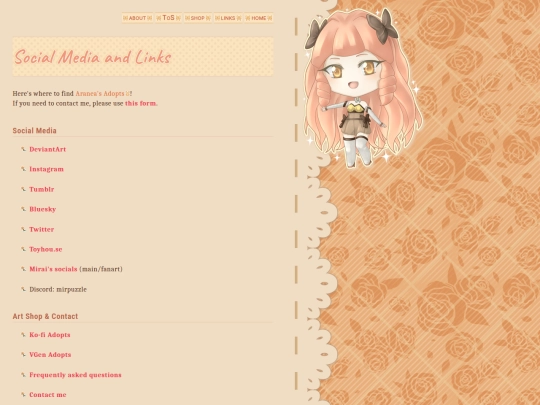 links screenshot