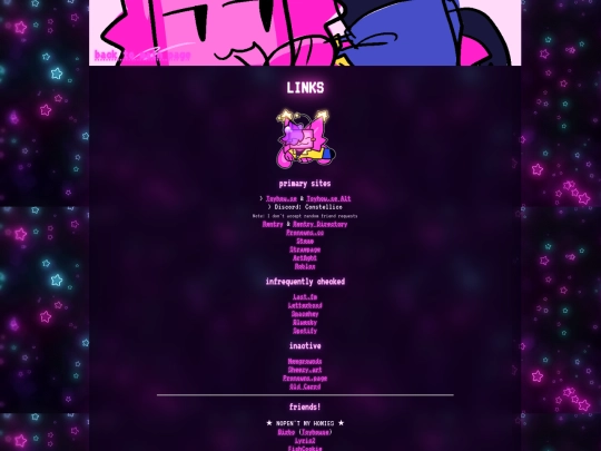 links screenshot