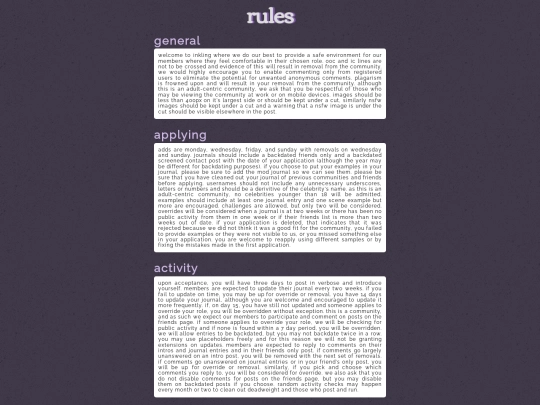 rules screenshot