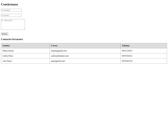 Clase/Contacto screenshot