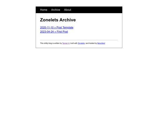 archive screenshot