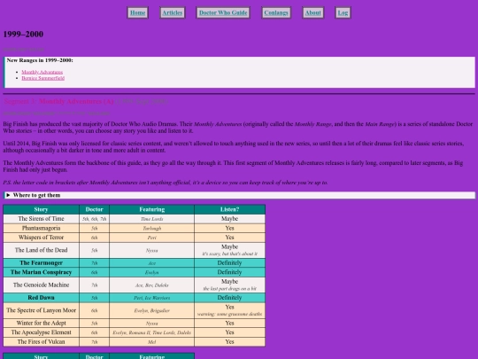 doctor-who/audio-guide/1999-2000 screenshot