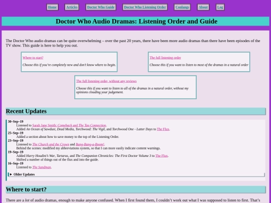 doctor-who/old-audio-guide screenshot