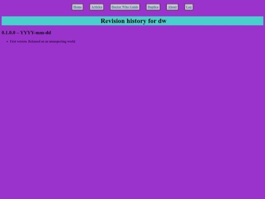 dw/ChangeLog screenshot