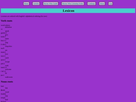 languages/dapiica/lexicon screenshot