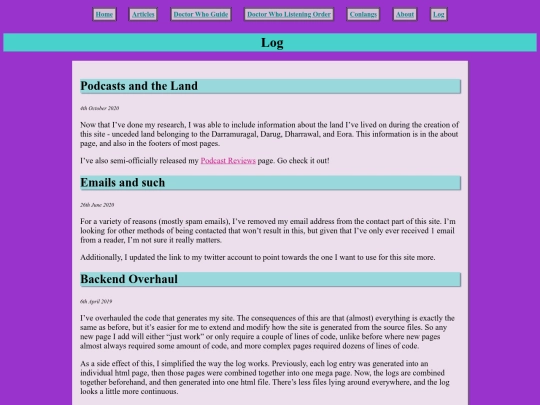 log screenshot