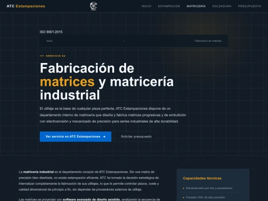 fabricacion-de-matrices screenshot