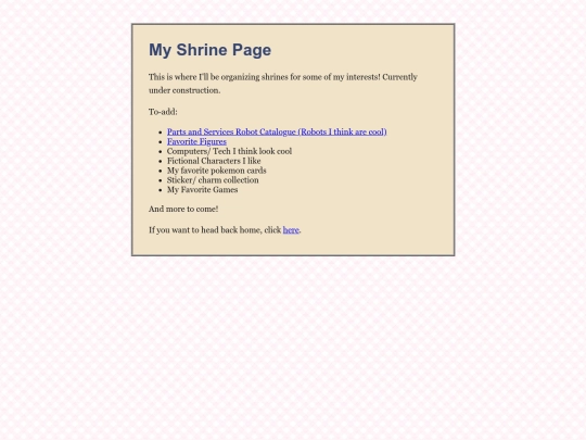 shrinepage screenshot