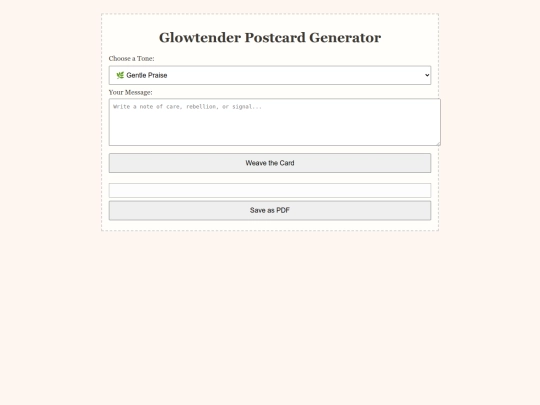 glowtenders_postcard_generator screenshot