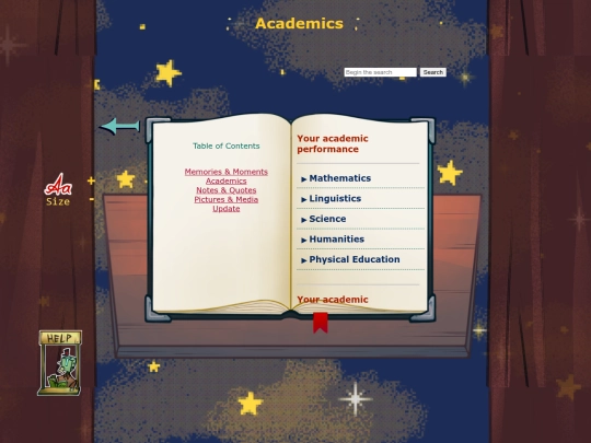 academics screenshot