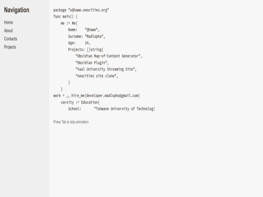 index screenshot