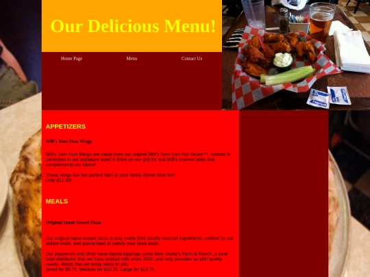 menu screenshot