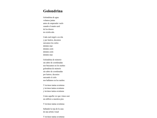 musica/letras/golondrina screenshot
