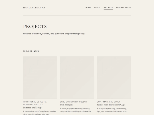 projects screenshot