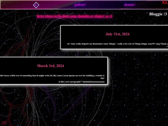 Blog/blogspace screenshot