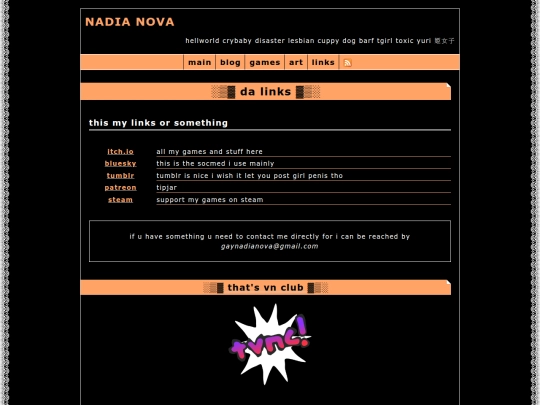 links screenshot